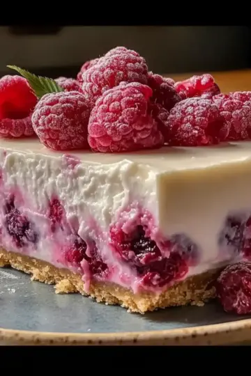 Creamy Raspberry Rose Cheesecake