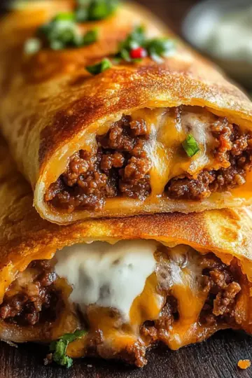 Beef and Cheese Chimichangas Recipe