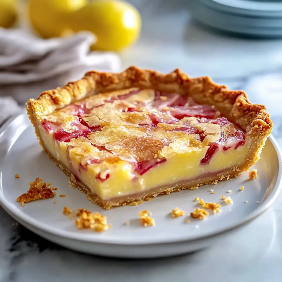 Rhubarb Lemon Pie
