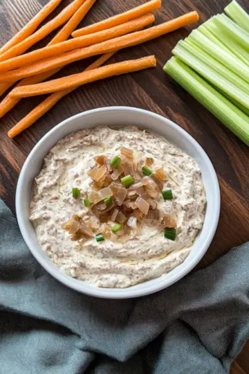 Caramelized Onion Cottage Cheese Dip