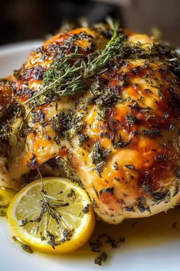 Garlic Herb Butter Roast Chicken
