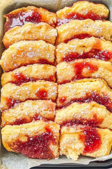 Vanilla Cream and Strawberry Jam Streusel Buns