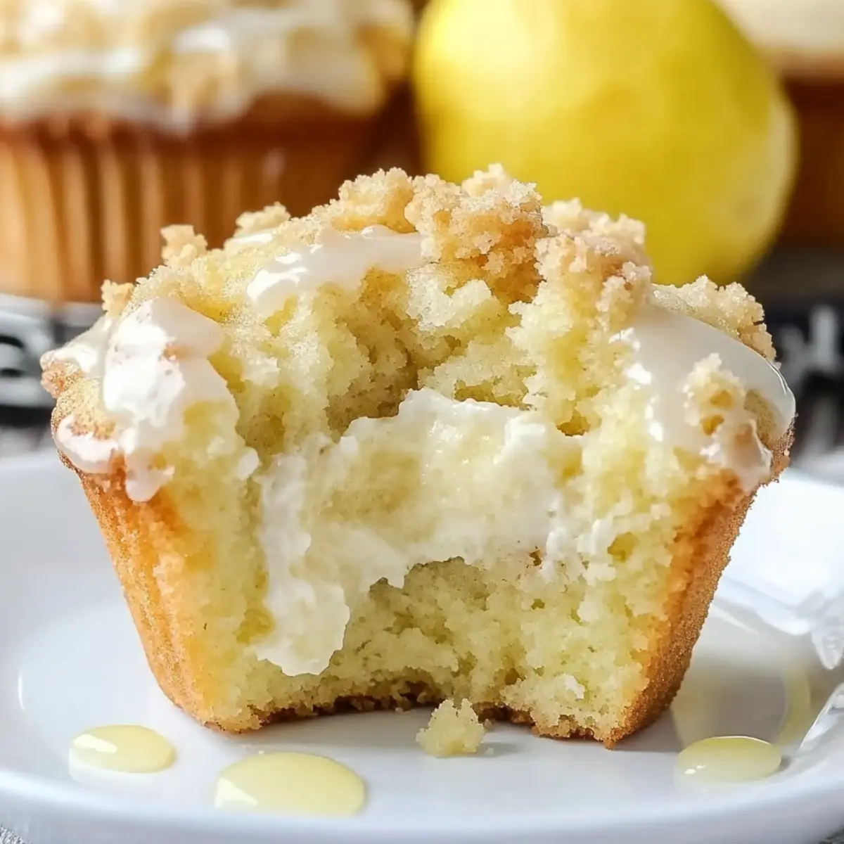 Lemon Cream Cheese Muffins