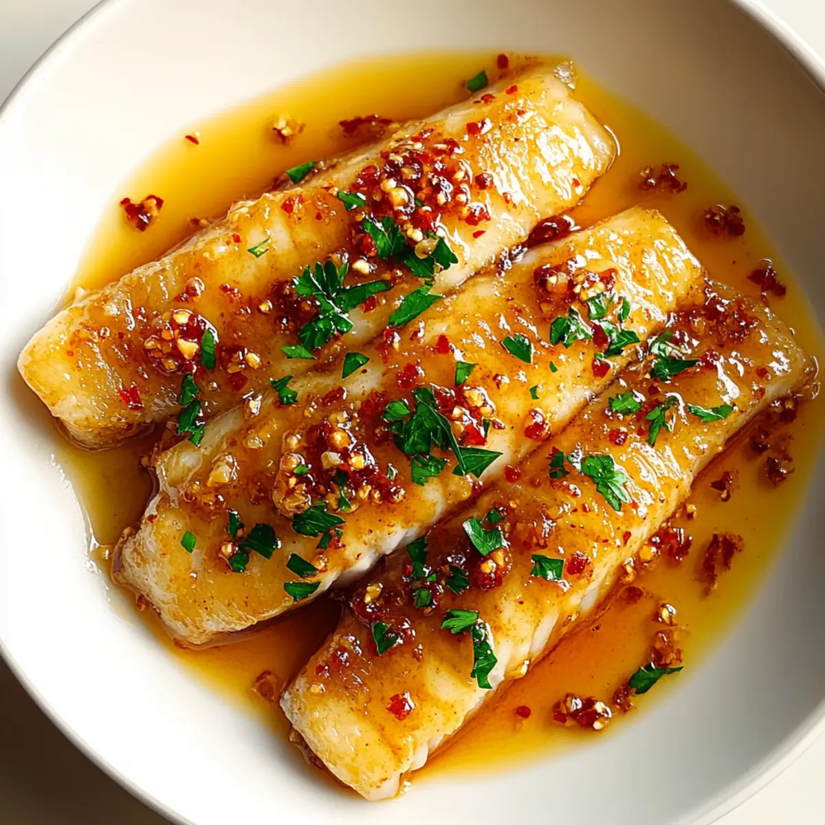 Sticky Garlic Butter Sweet Chili Cod