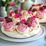 Rose Pavlova Cakes