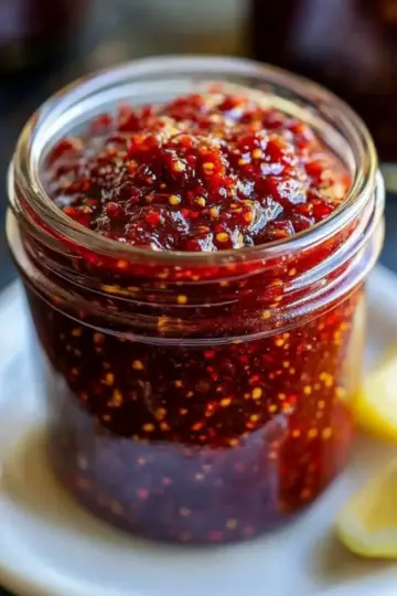 Slow Cooker Rhubarb Sweet Chili Jam