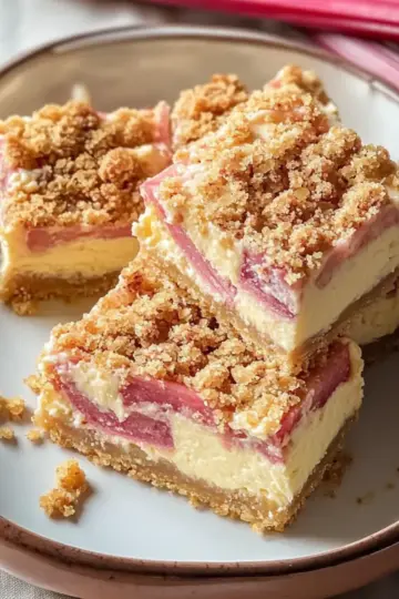 Rhubarb Cheesecake Squares
