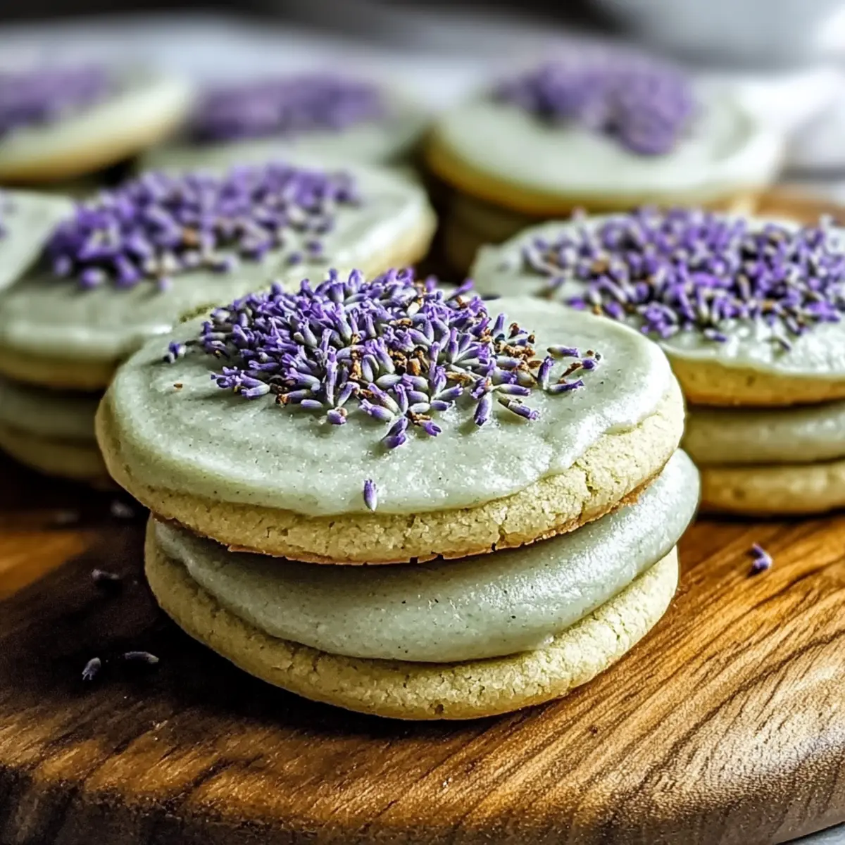 Matcha Lavender Sugar Cookies