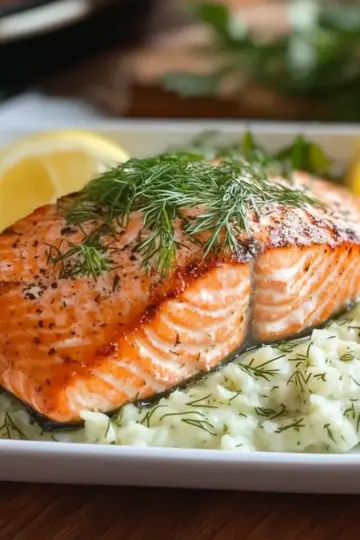 Air Fryer Salmon with Lemon Dill
