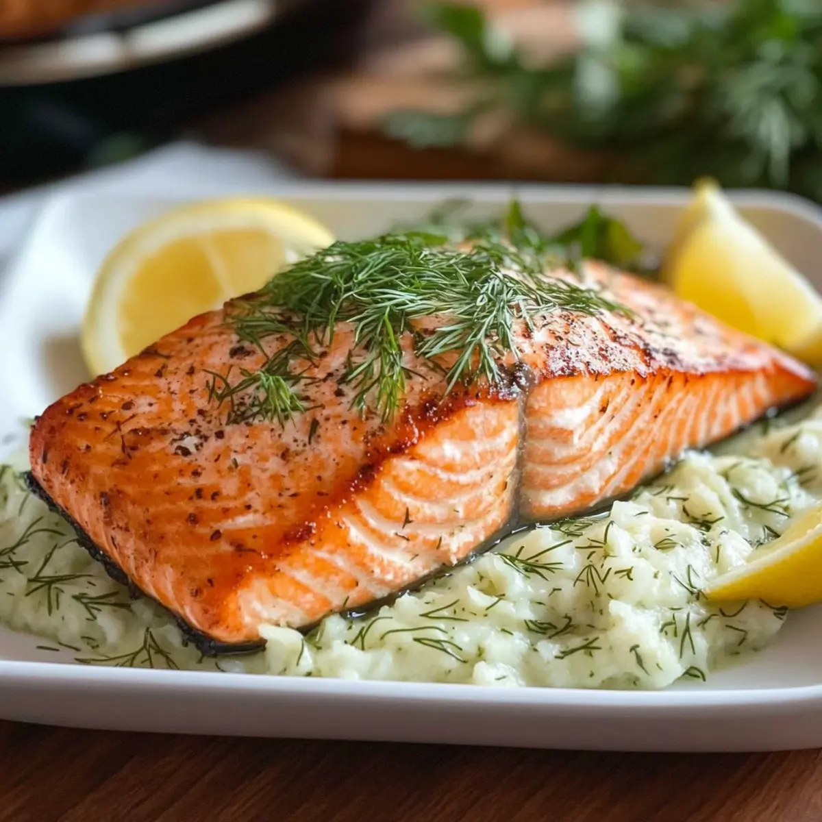 Air Fryer Salmon with Lemon Dill