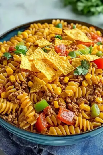 Beef Taco Pasta Salad