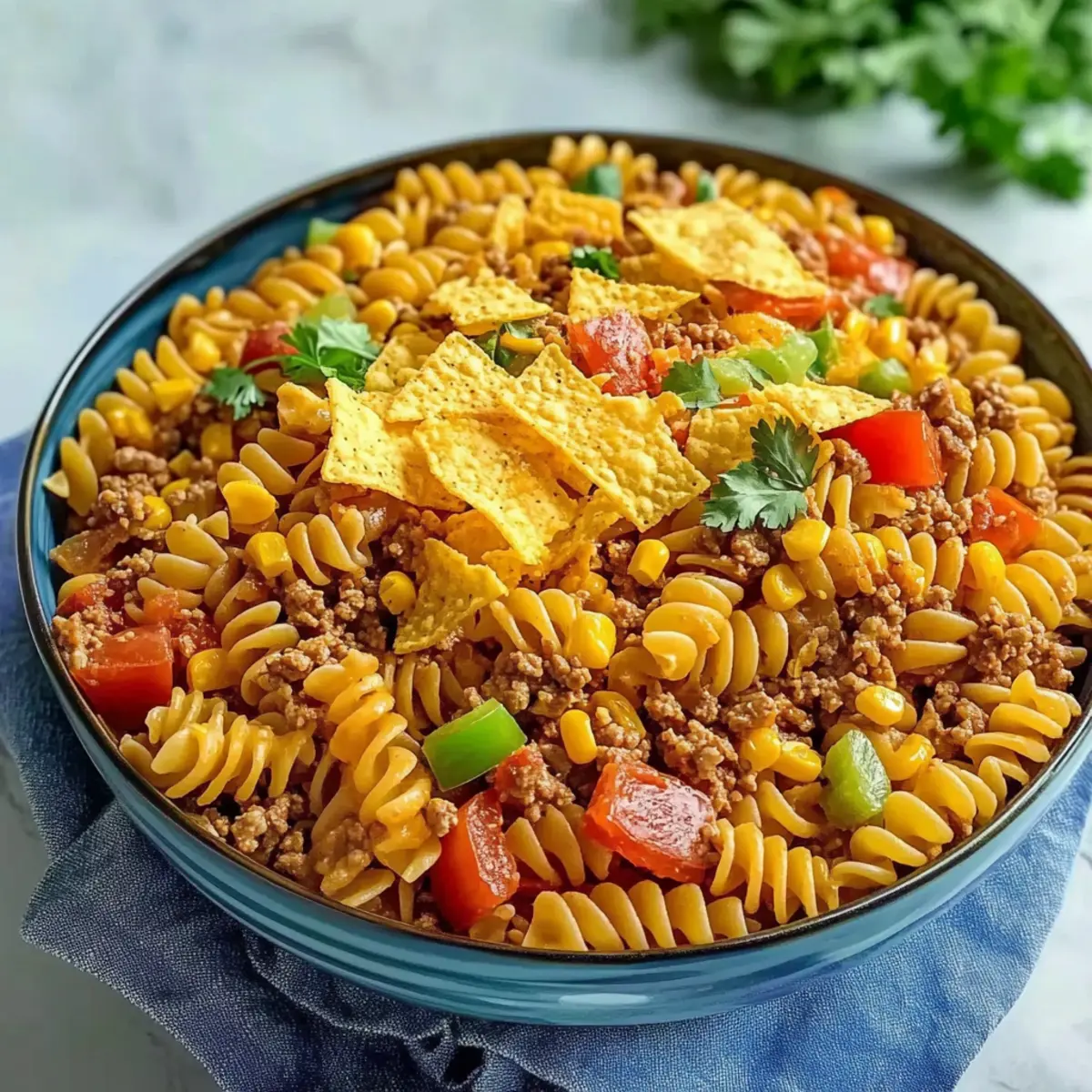 Beef Taco Pasta Salad