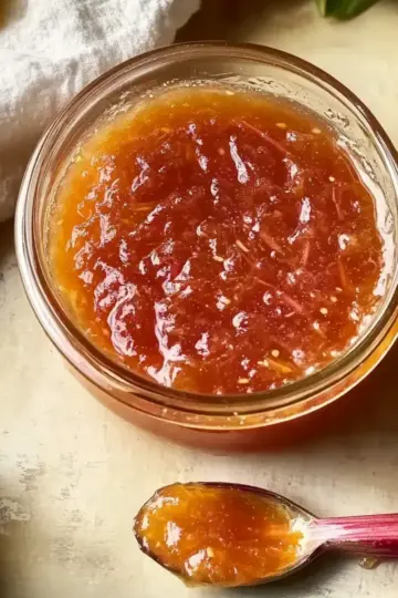 Sweet Rhubarb Jam with Honey