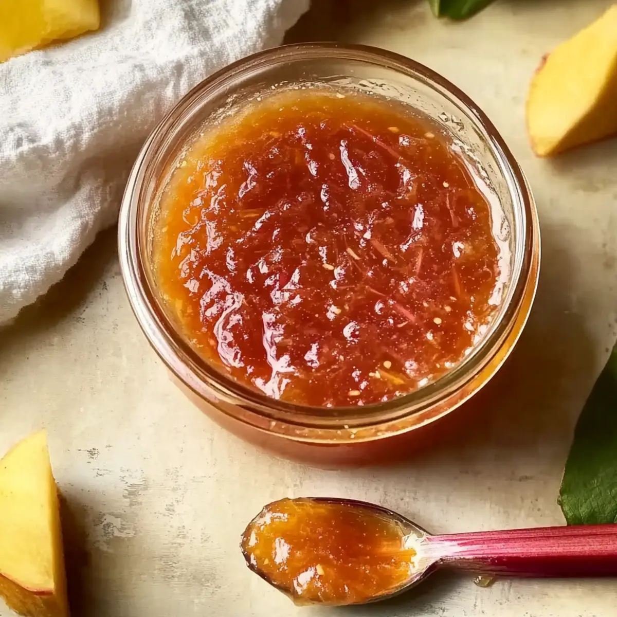 Sweet Rhubarb Jam with Honey