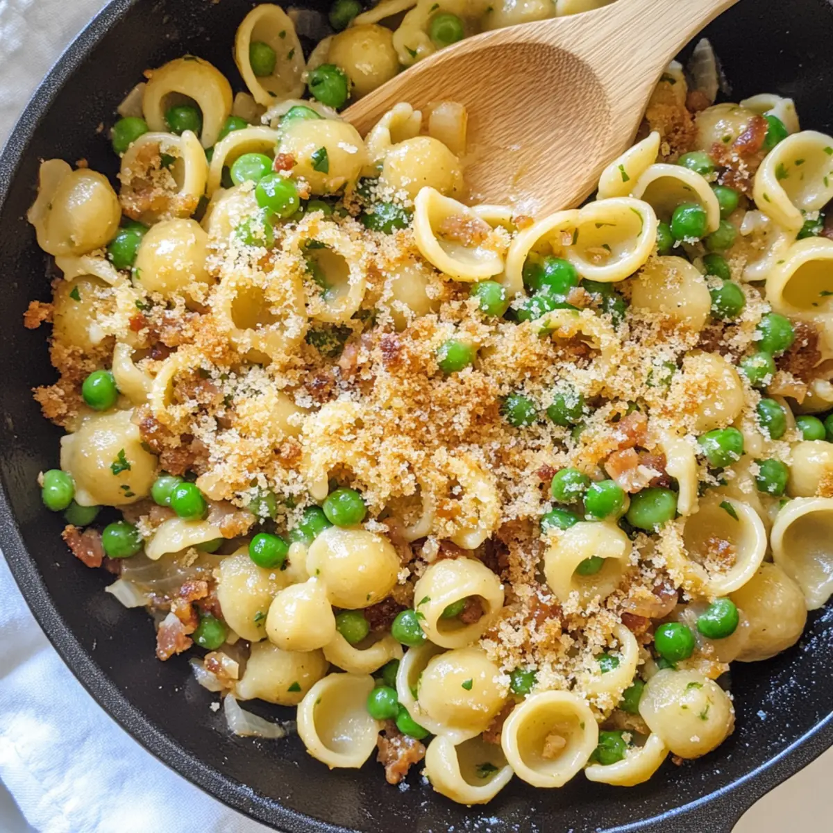 Pea Pancetta Pasta