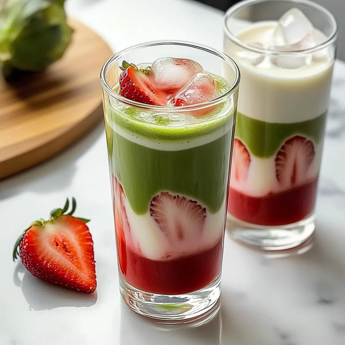 Strawberry Matcha Latte