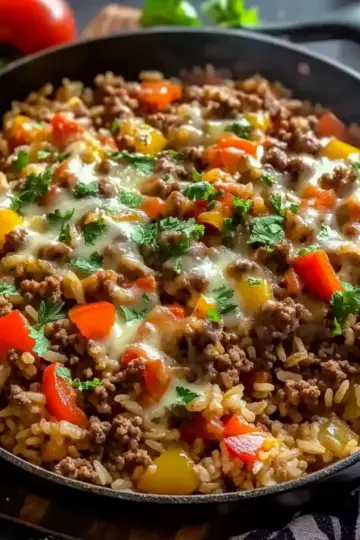 Ground Beef and Rice Skillet