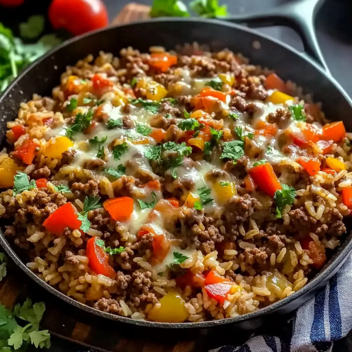 Ground Beef and Rice Skillet