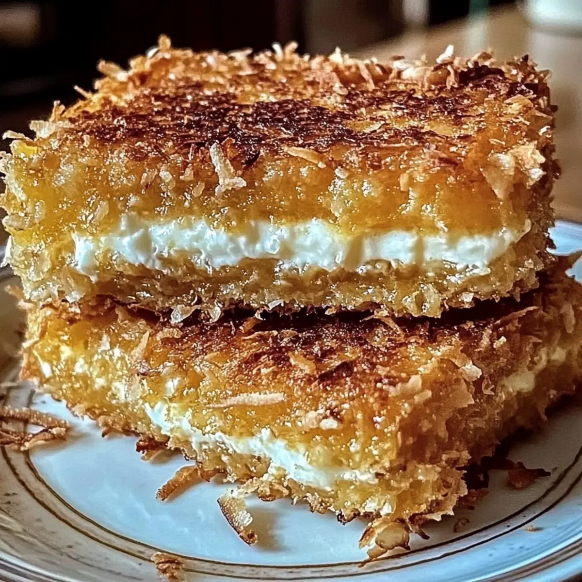 Coconut Crusted Stuffed French Toast