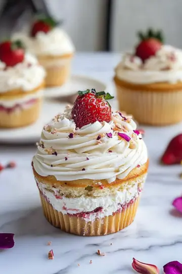 Vegan Cardamom Rose Cupcakes