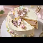 Vanilla Bean Butterfly Garden Cake