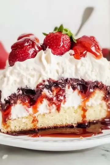 Strawberry Shortcake Poke Cake