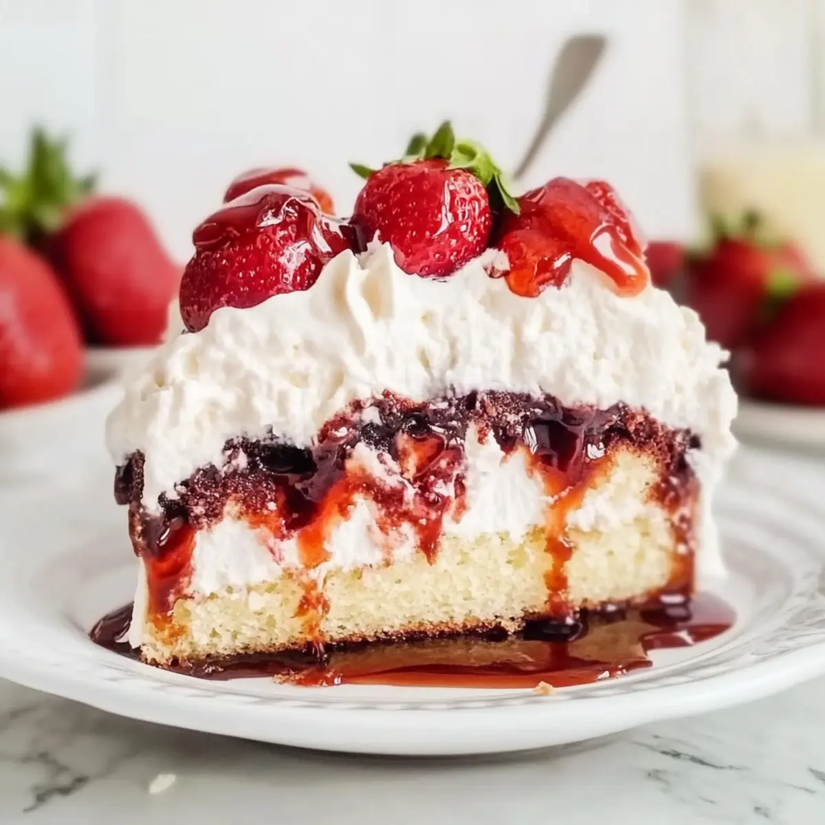 Strawberry Shortcake Poke Cake