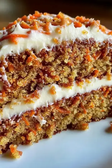 Homemade Carrot Cake with Cream Cheese