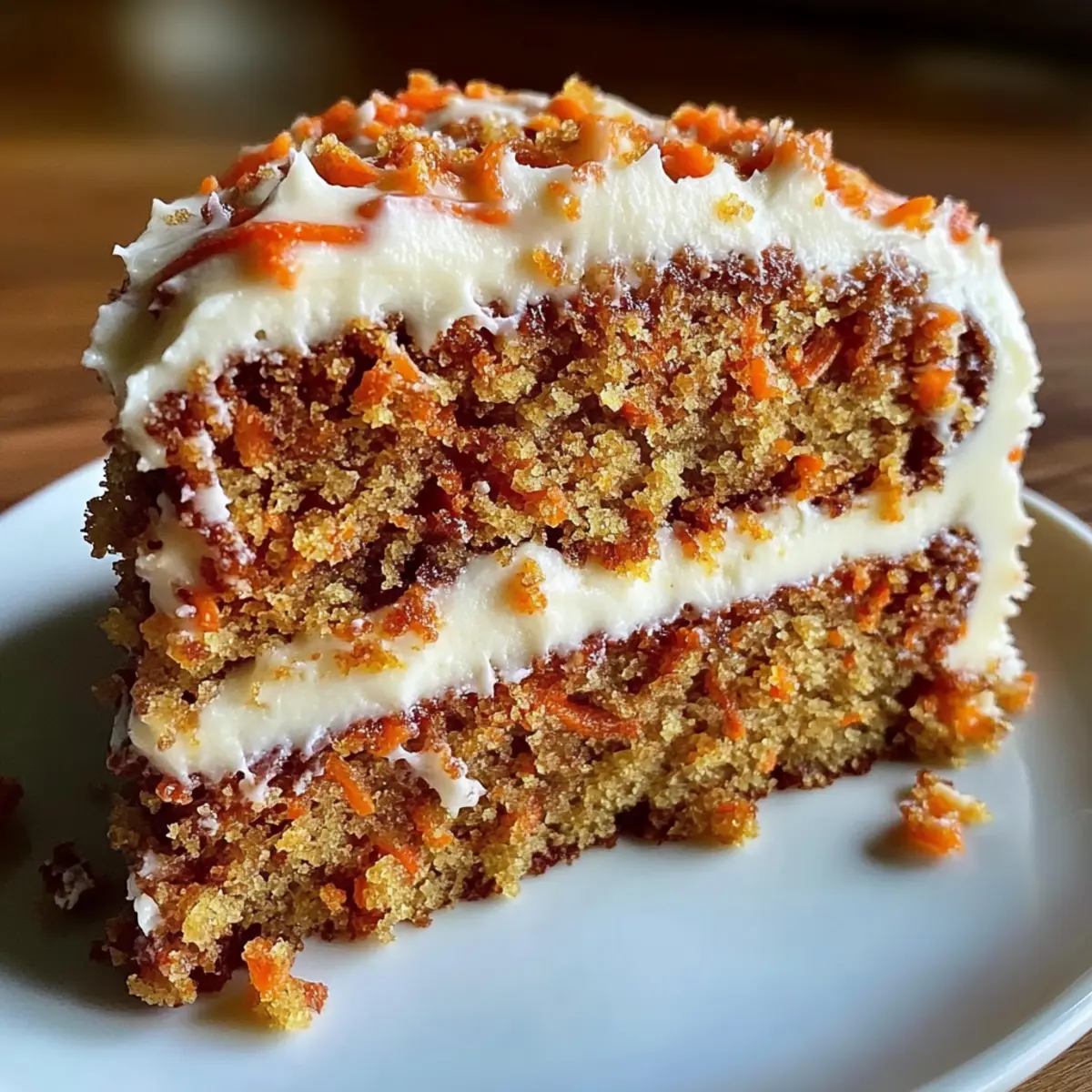 Homemade Carrot Cake with Cream Cheese