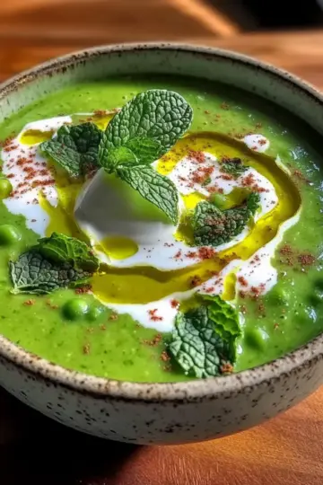 Fresh Spring Pea and Mint Soup