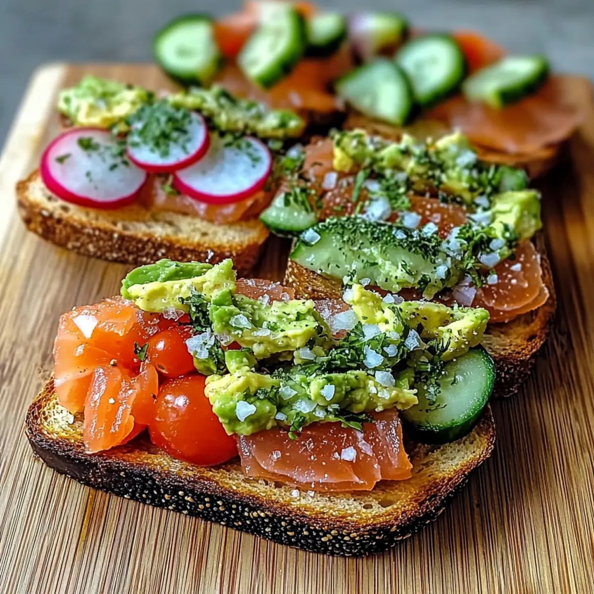 Spring Brunch Avocado Toast Board