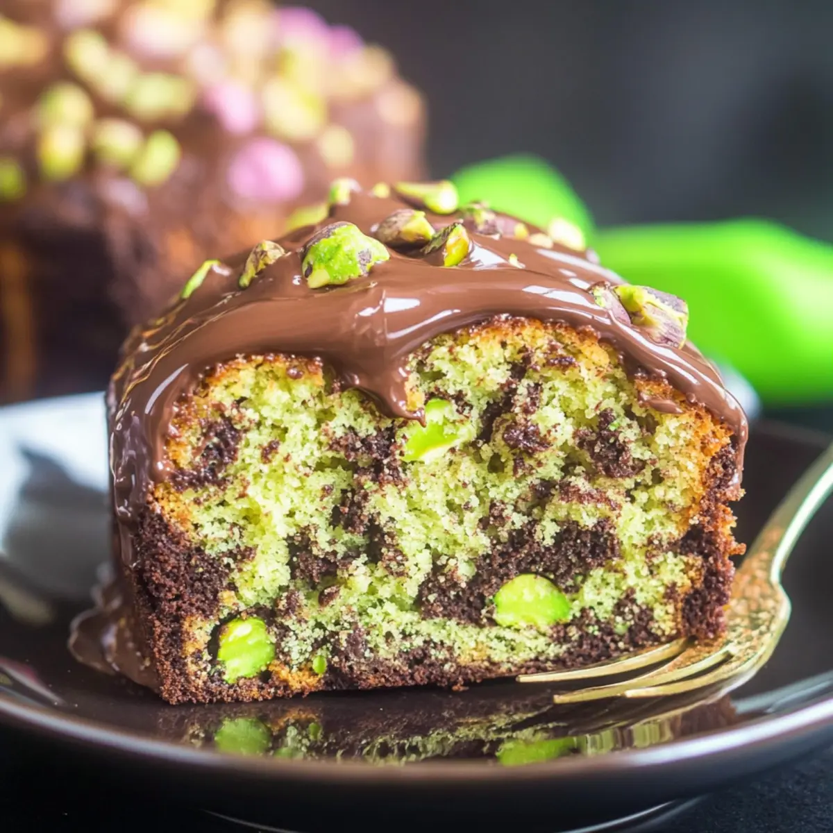Triple Chocolate Pistachio Bread
