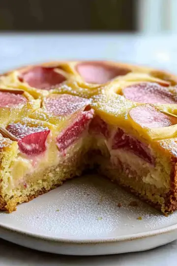 Rhubarb Custard Cake