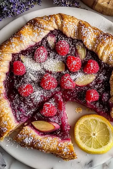 Raspberry Rhubarb Galette