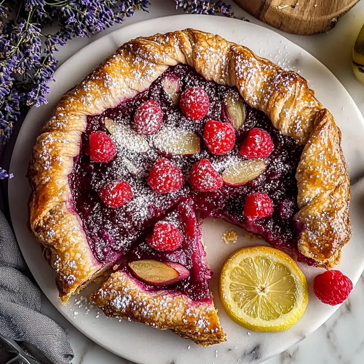Raspberry Rhubarb Galette