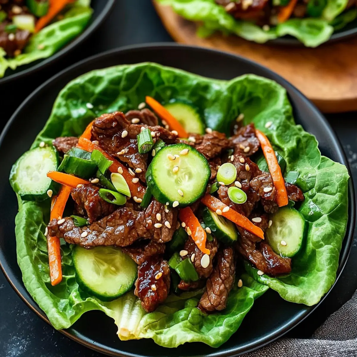 Korean Beef Lettuce Wraps