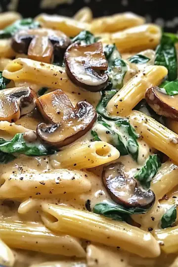 Creamy Tuscan Mushroom Pasta Skillet