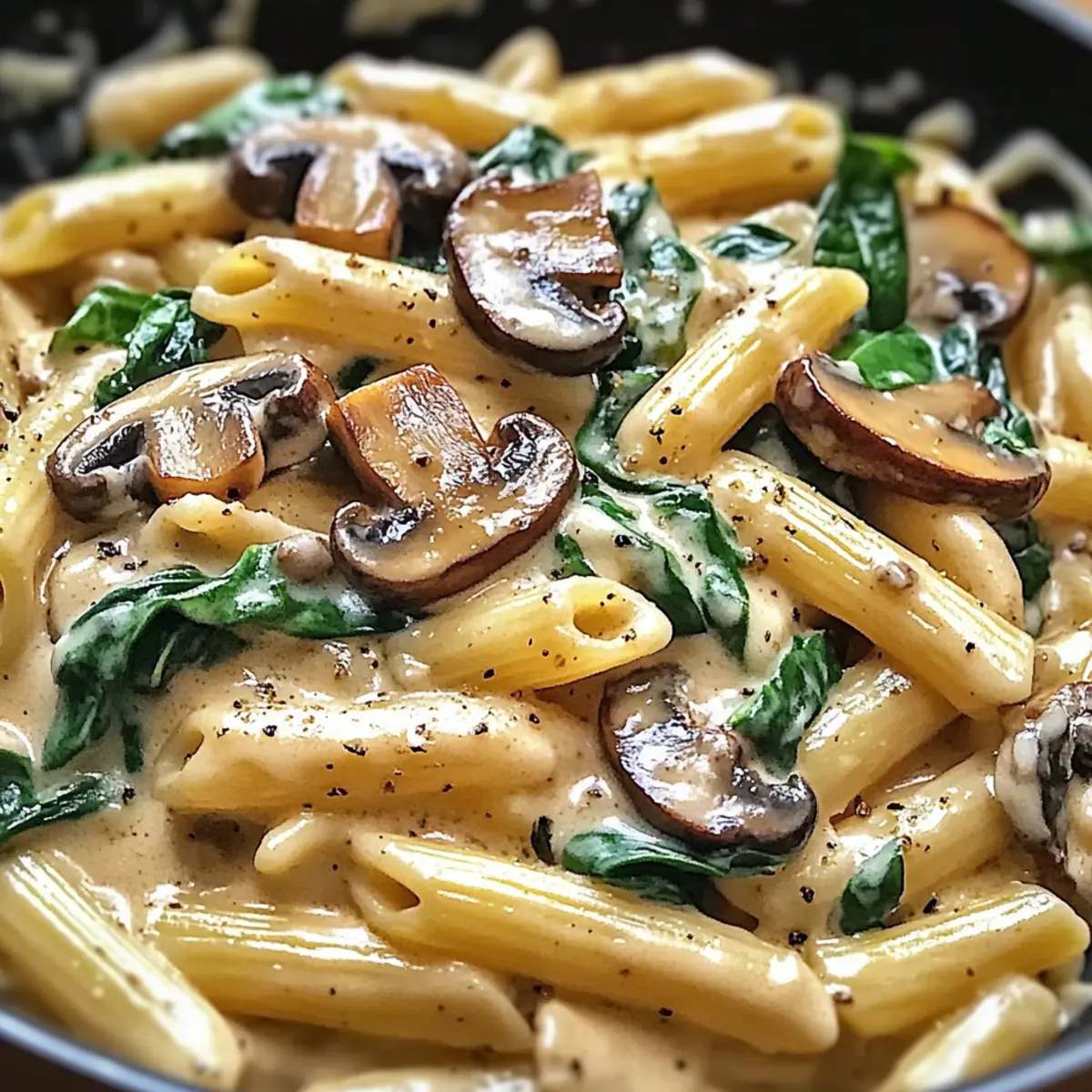 Creamy Tuscan Mushroom Pasta Skillet