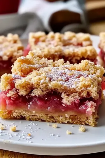 Tasty Rhubarb Cake Bars