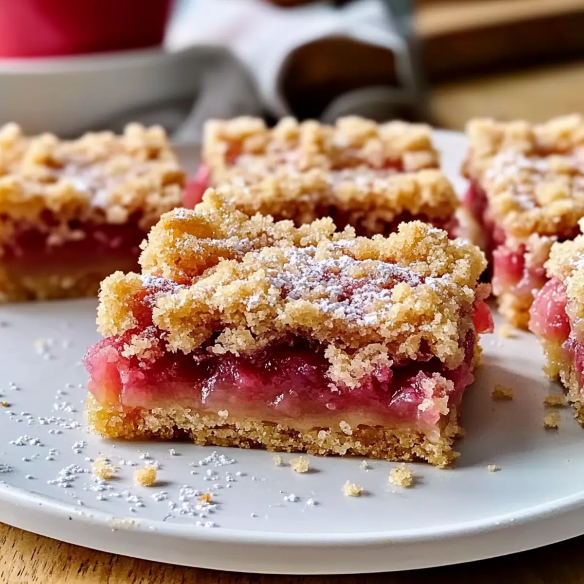 Tasty Rhubarb Cake Bars
