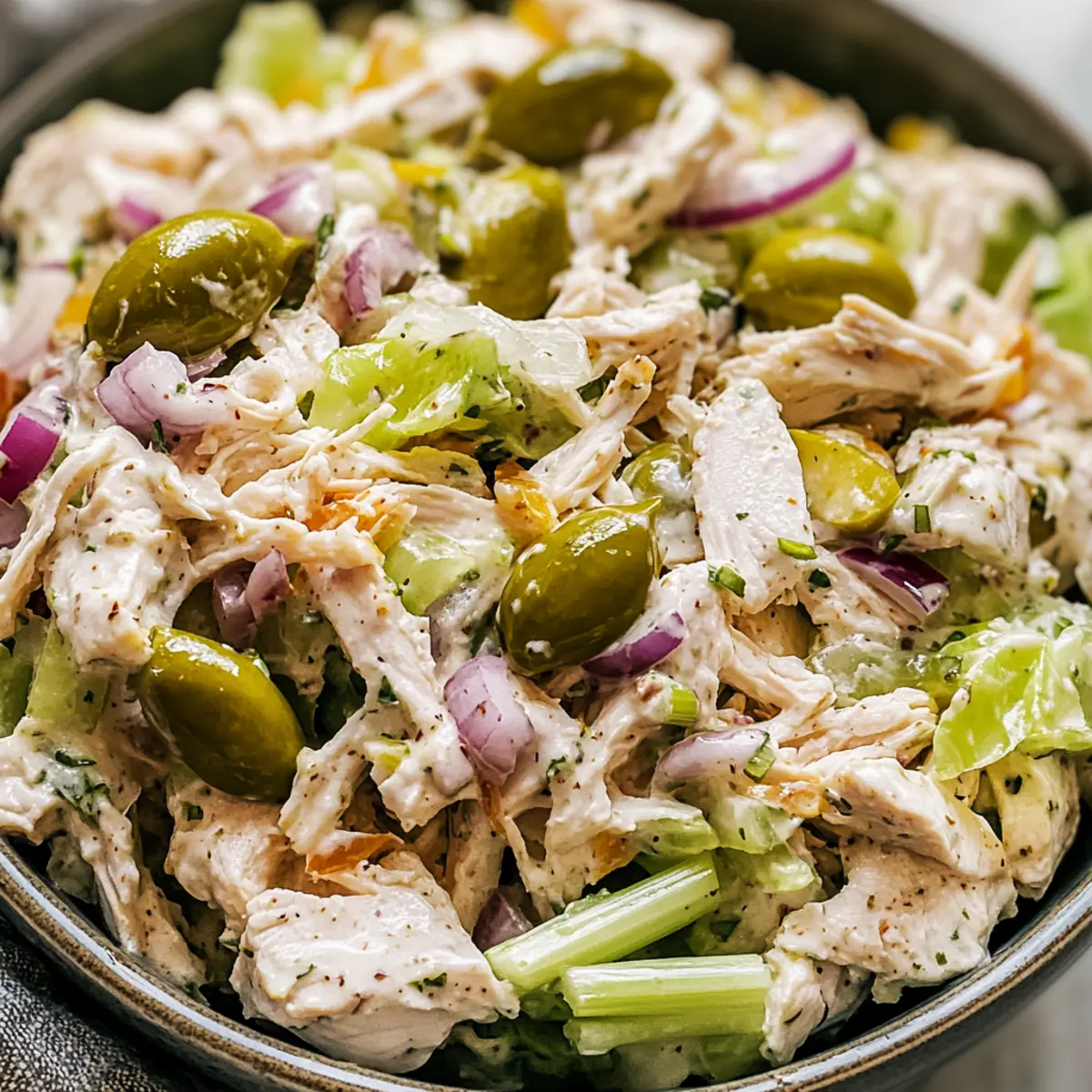 High Protein Pepperoncini Chicken Salad