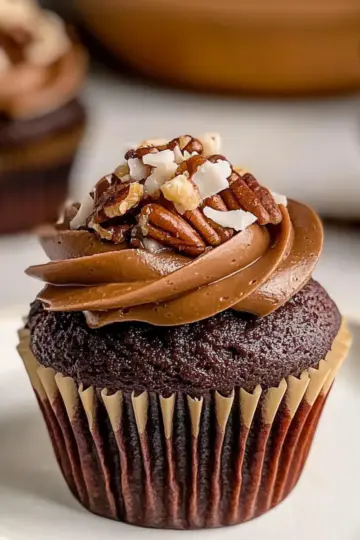 German Chocolate Cupcakes
