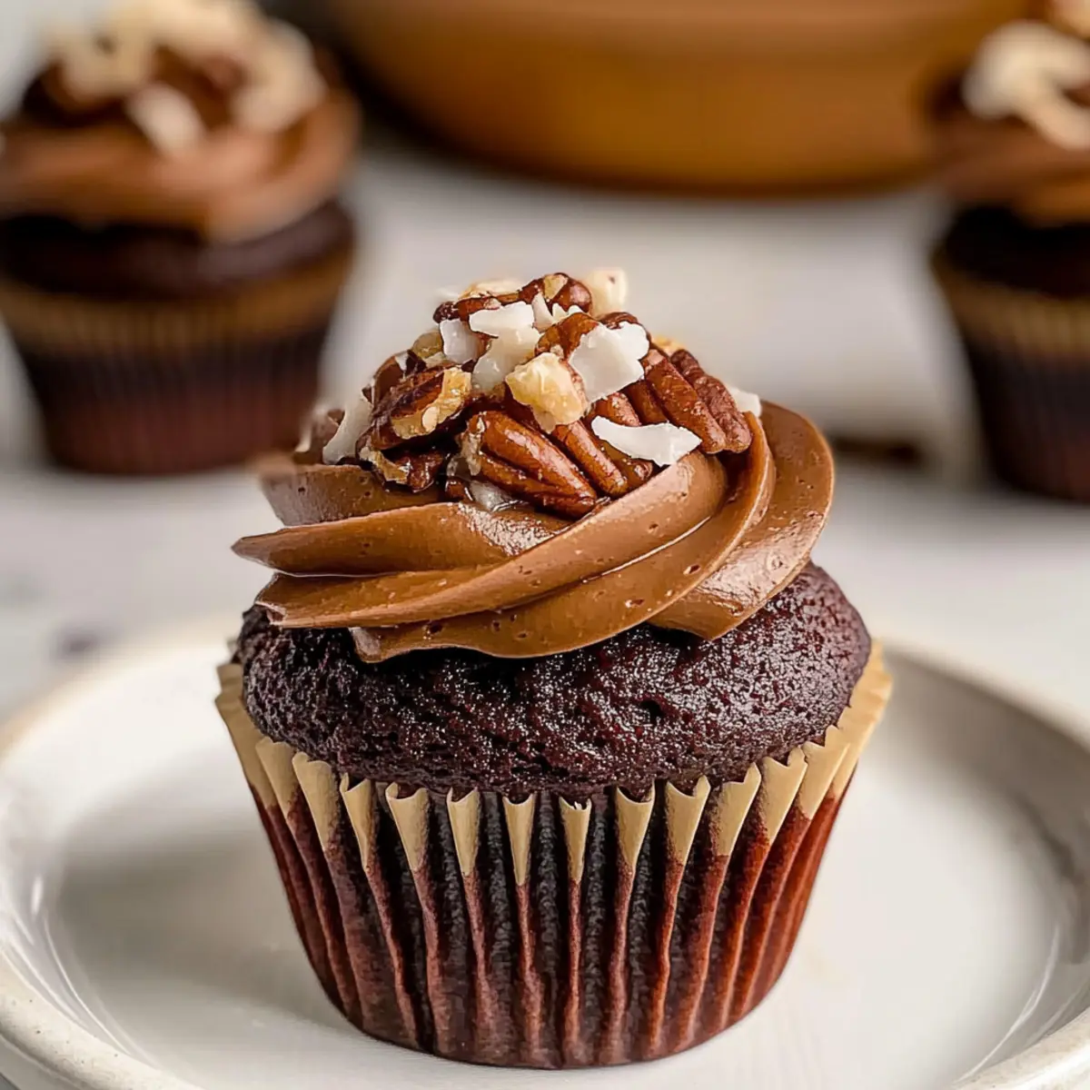 German Chocolate Cupcakes