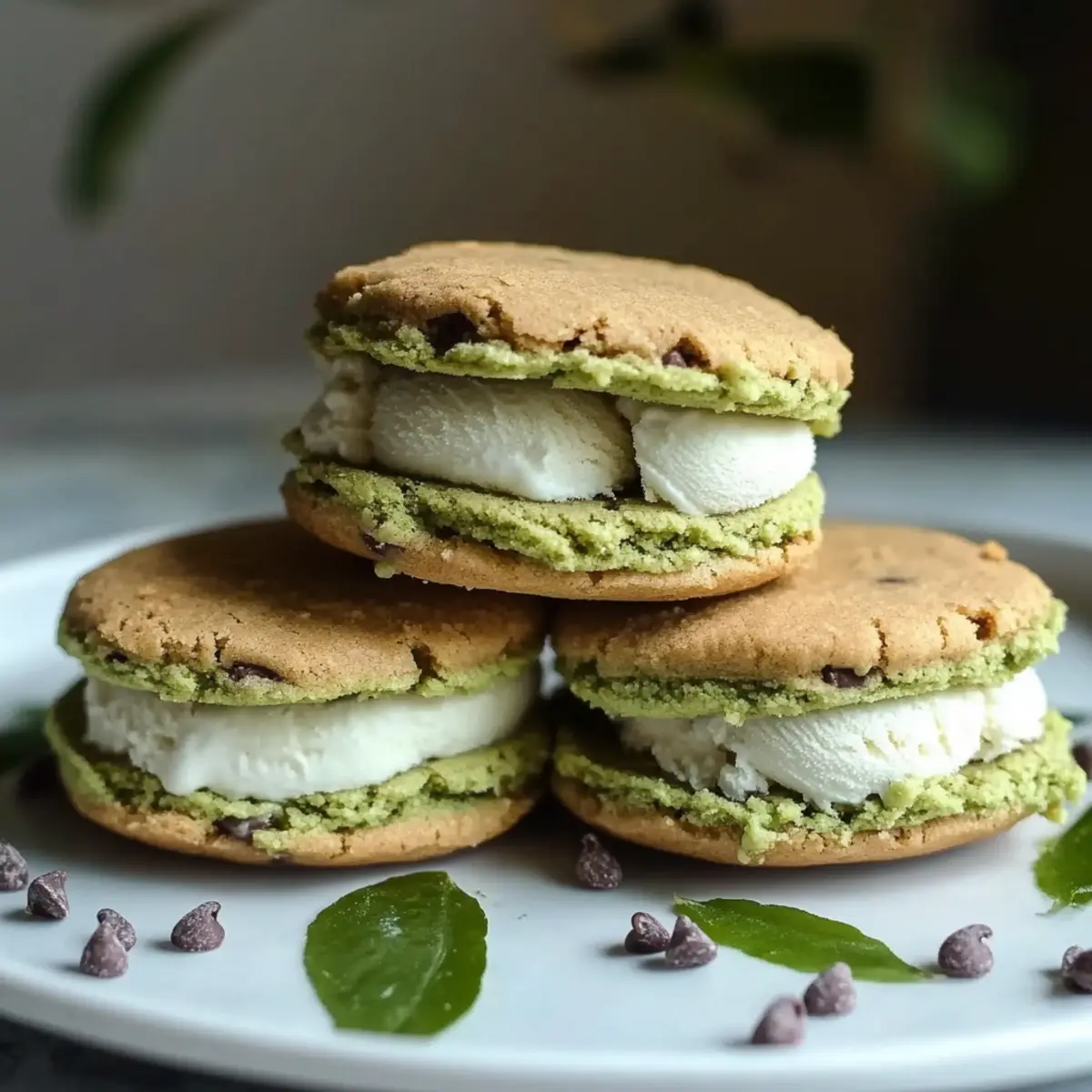 Matcha Green Tea Ice Cream Sandwiches