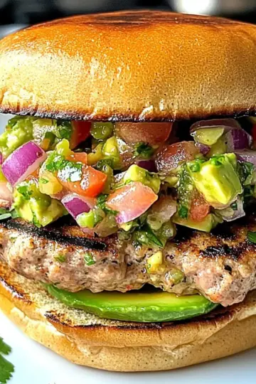 Smokehouse Turkey Burgers with Avocado Salsa