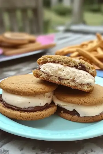 Salted Caramel Pretzel Ice Cream Sandwiches