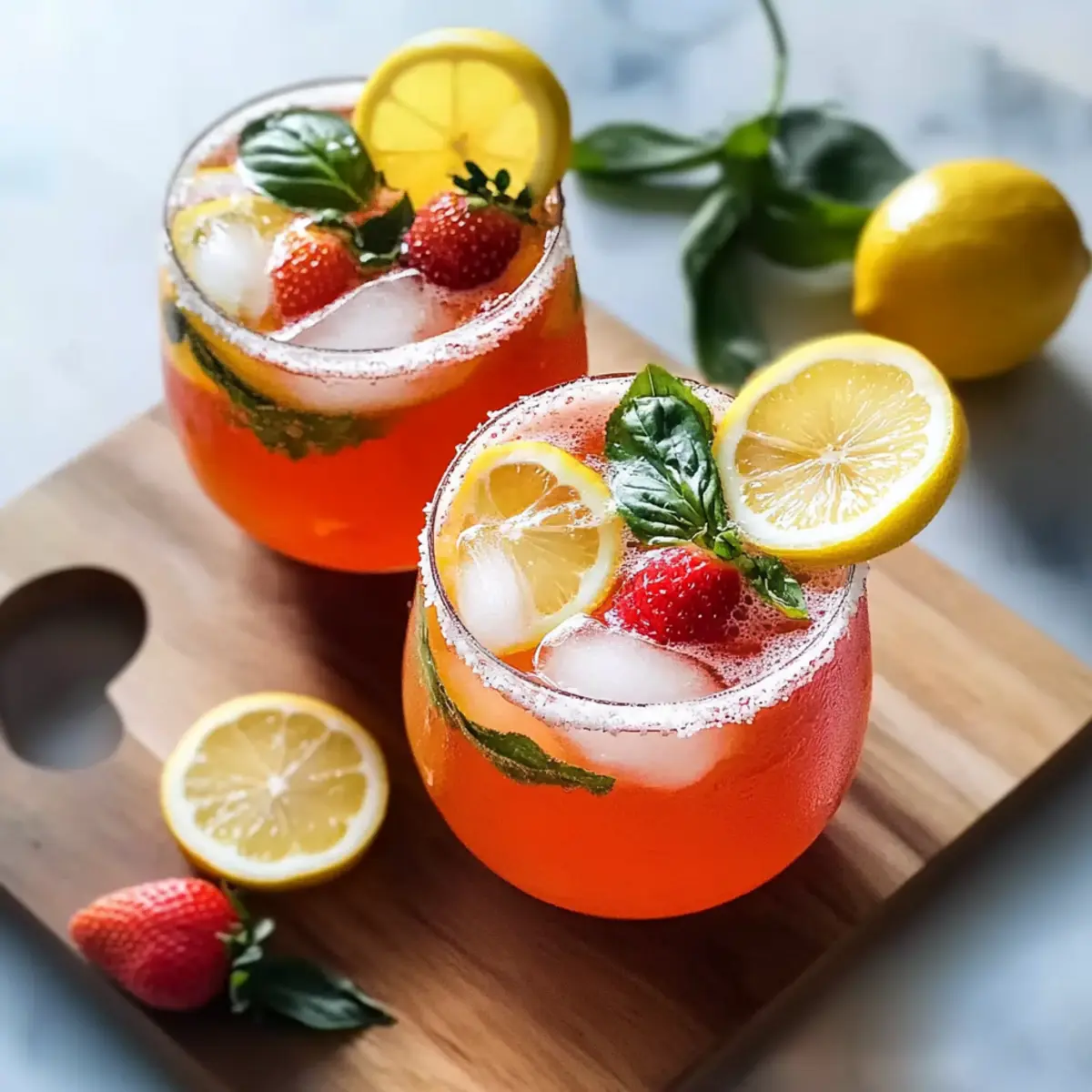 Strawberry Basil Lemonade