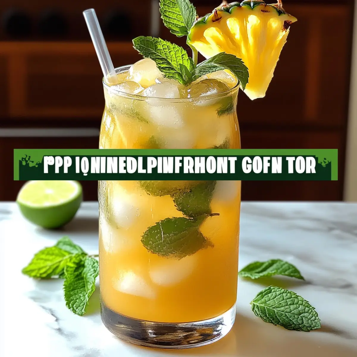 Iced Pineapple Mint Green Tea