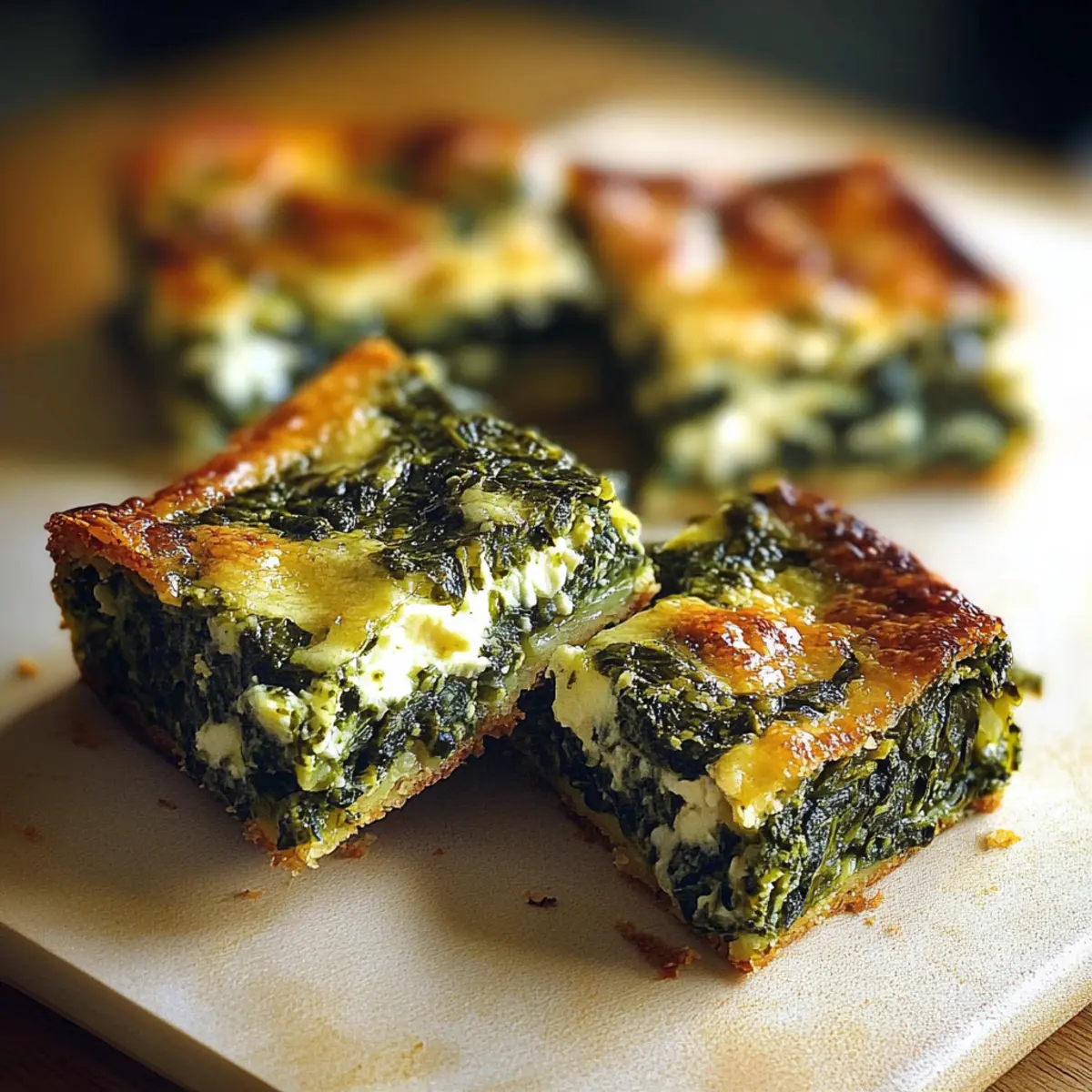 Creamy-Cheesy Spinach Squares