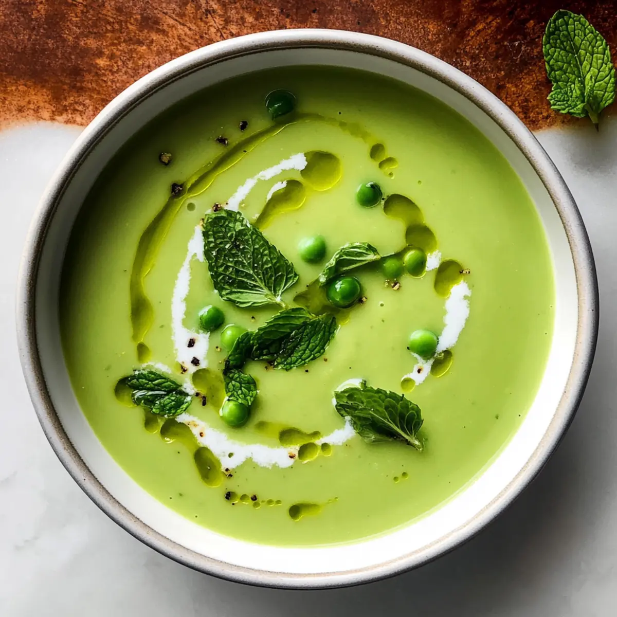 Creamy Pea & Mint Soup